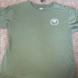 PINK Victoria's Secret Palm Logo Green Tee